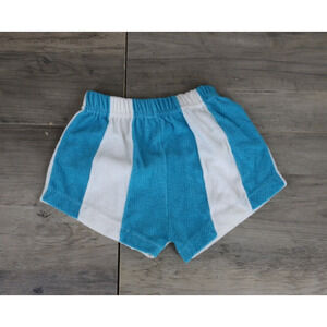 VINTAGE Great Gear Girls Youth Size Small 4 Pull On Terry Cloth Striped Shorts